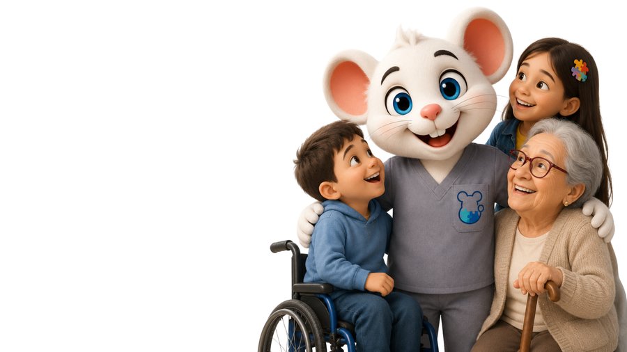 Dr. Ratoncito en acción con familias
